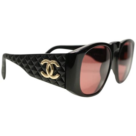 chanel sunglasses black gold|chanel sunglasses quilted sides.